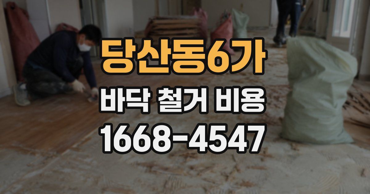 당산동6가 바닥 철거 비용