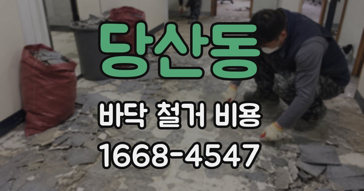 당산동 바닥 철거 비용