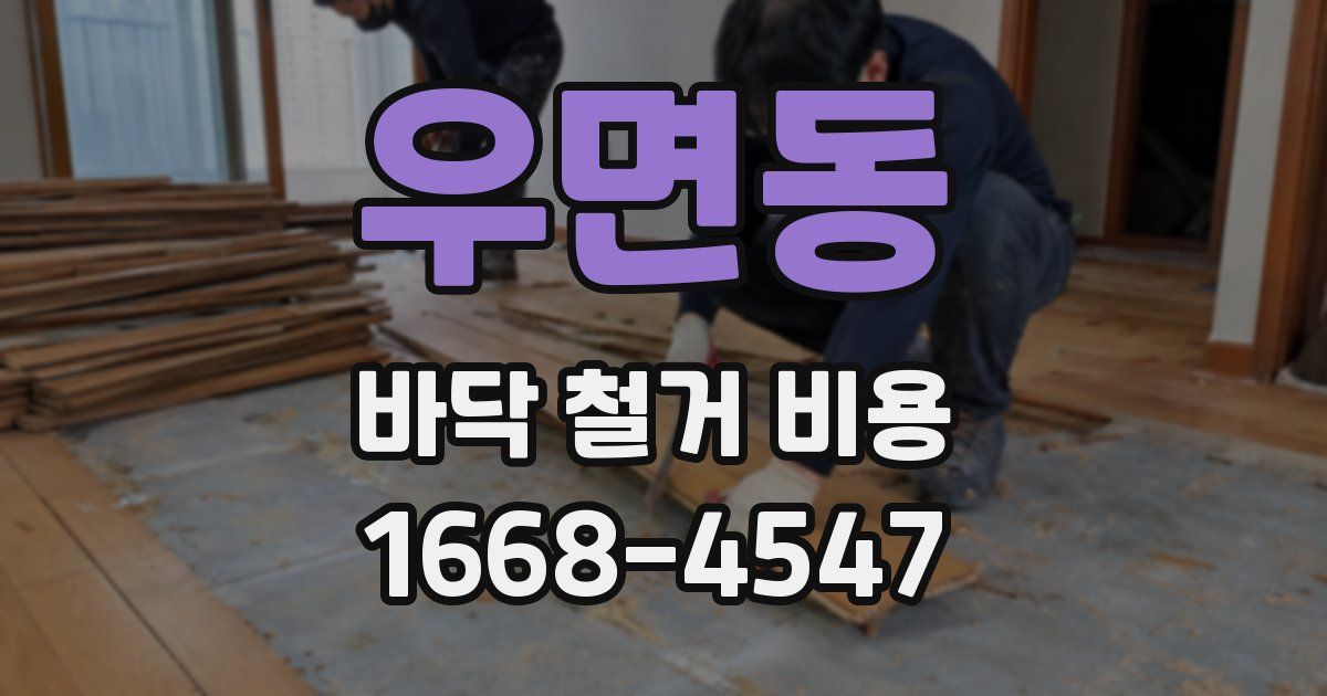 우면동 바닥 철거 비용