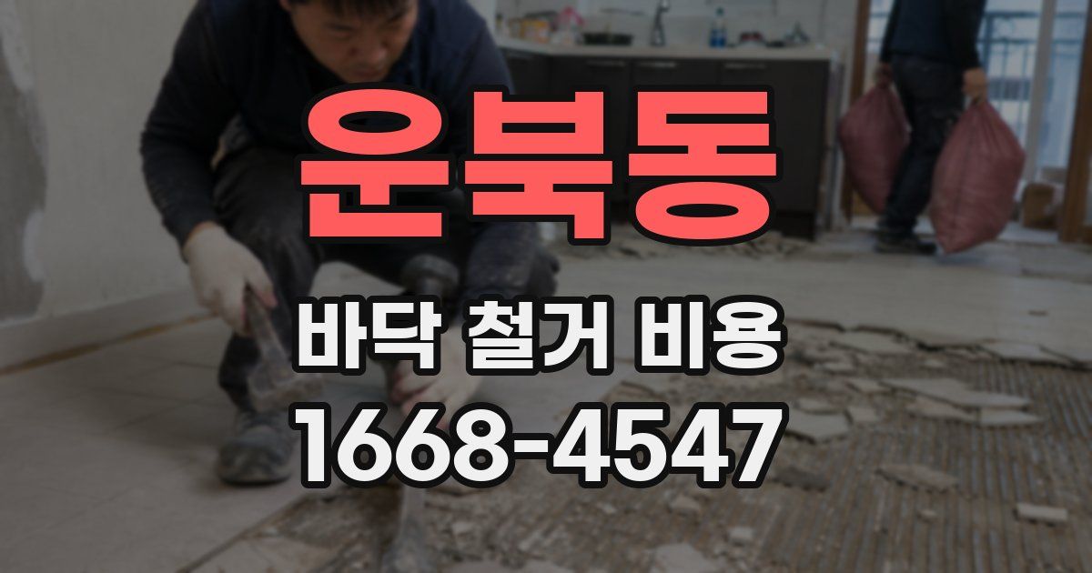 운북동 바닥 철거 비용