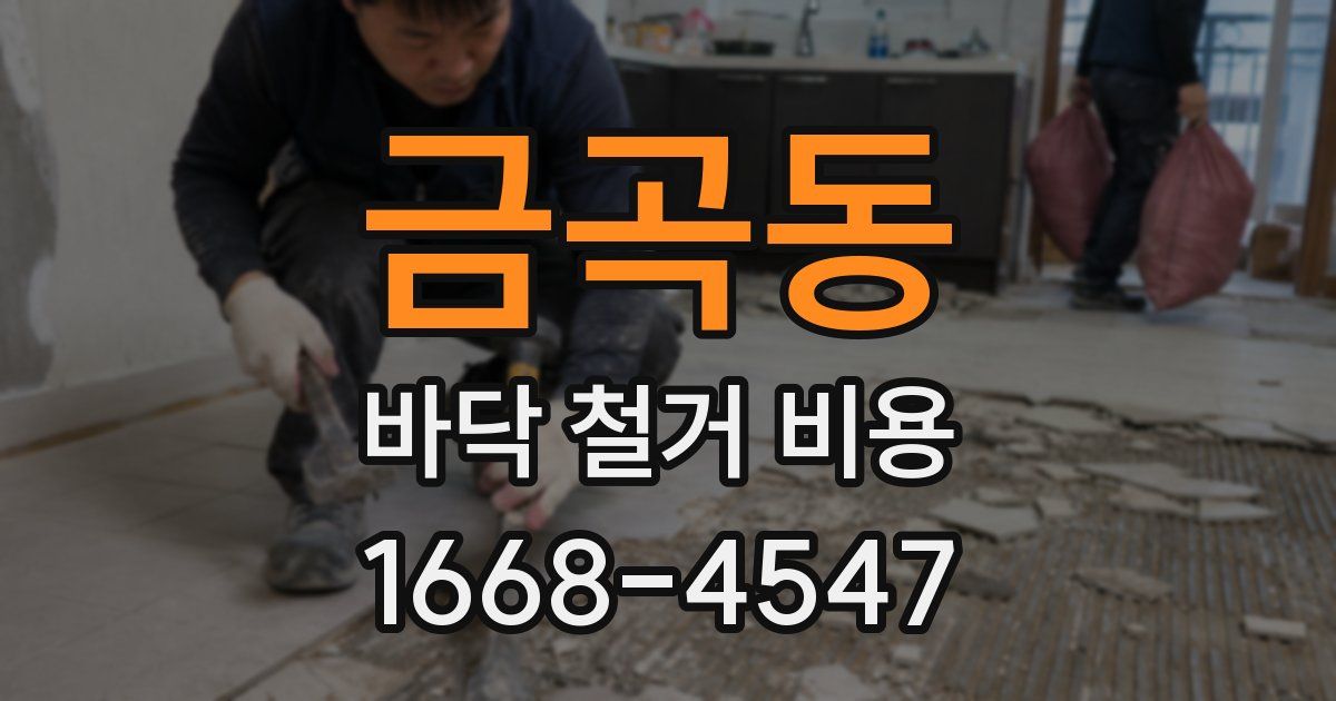 금곡동 바닥 철거 비용