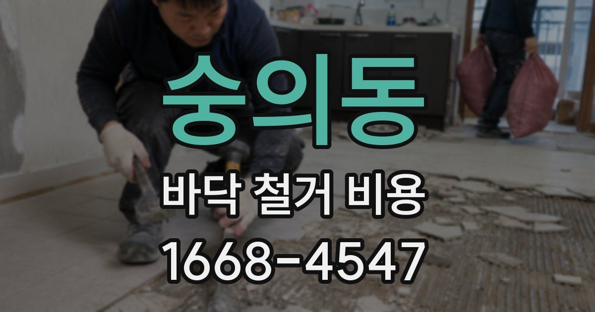 숭의동 바닥 철거 비용
