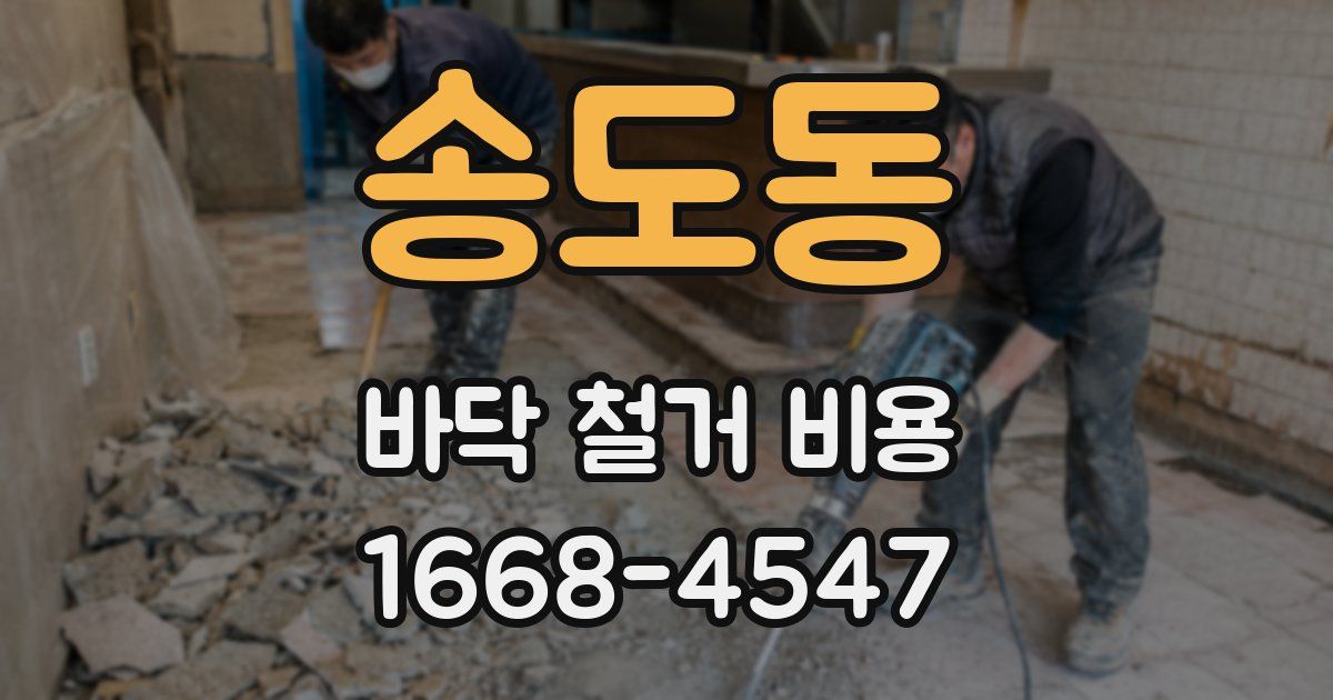 송도동 바닥 철거 비용