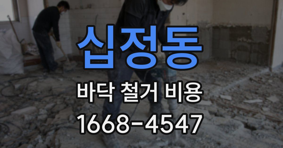 십정동 바닥 철거 비용