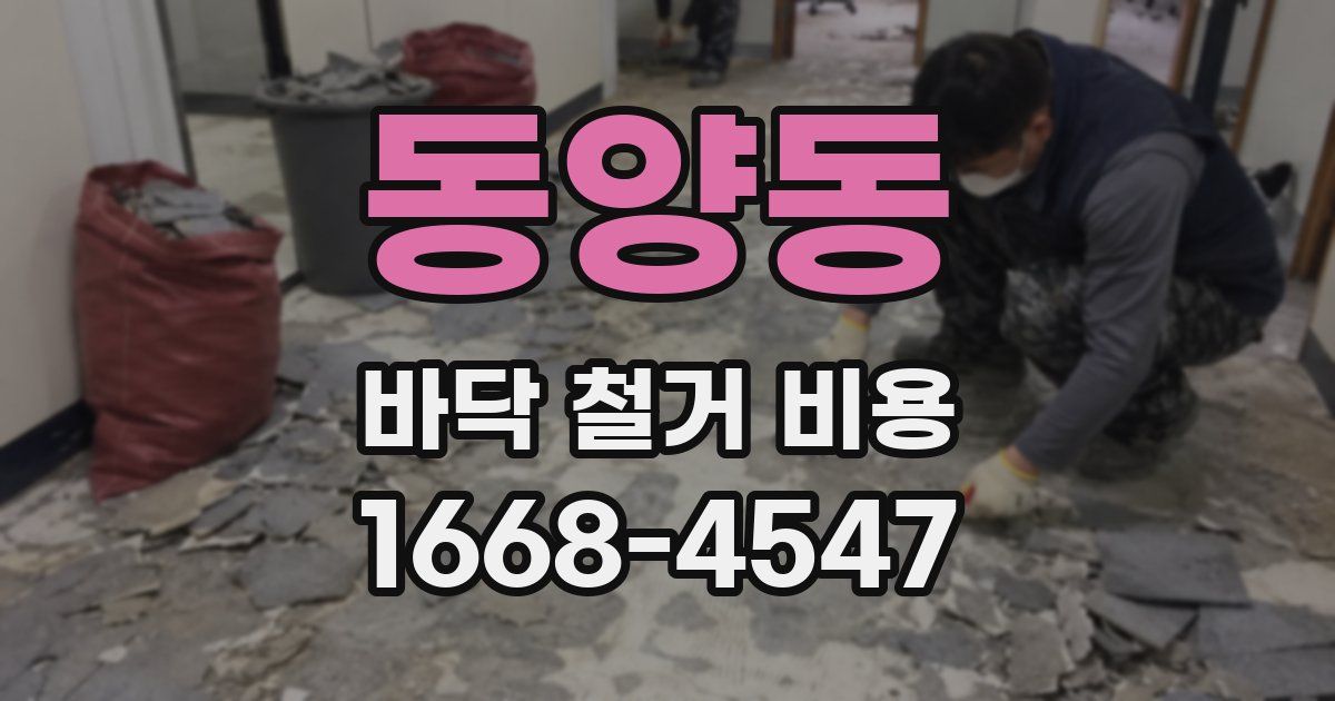 동양동 바닥 철거 비용