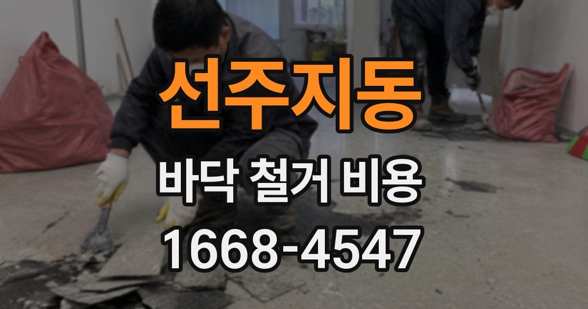 선주지동 바닥 철거 비용