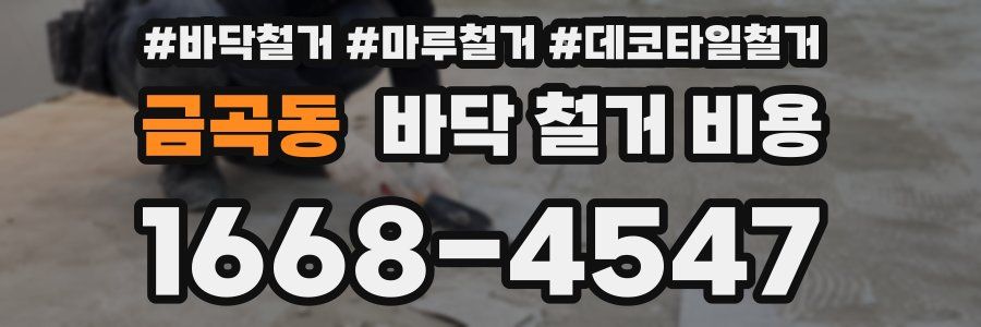 금곡동 바닥 철거 비용
