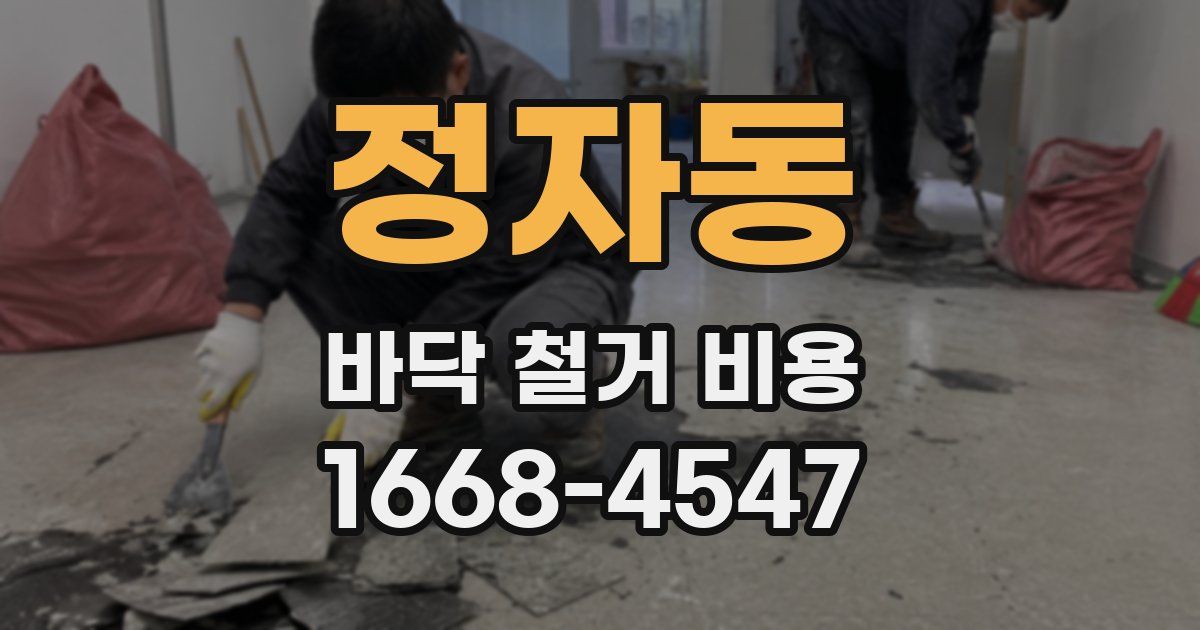 정자동 바닥 철거 비용
