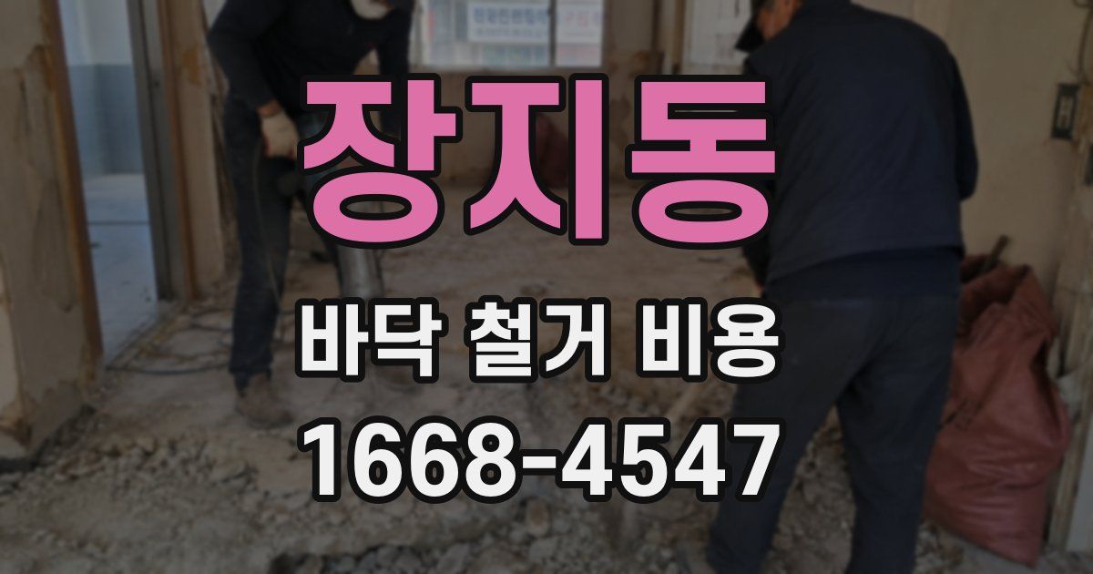 장지동 바닥 철거 비용