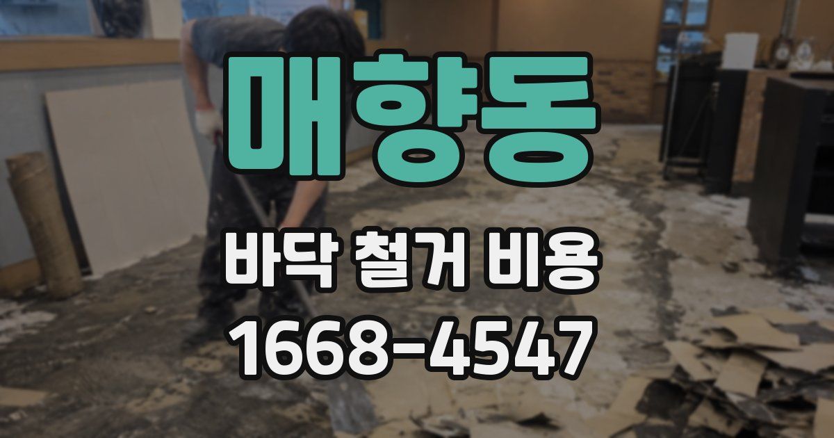 매향동 바닥 철거 비용