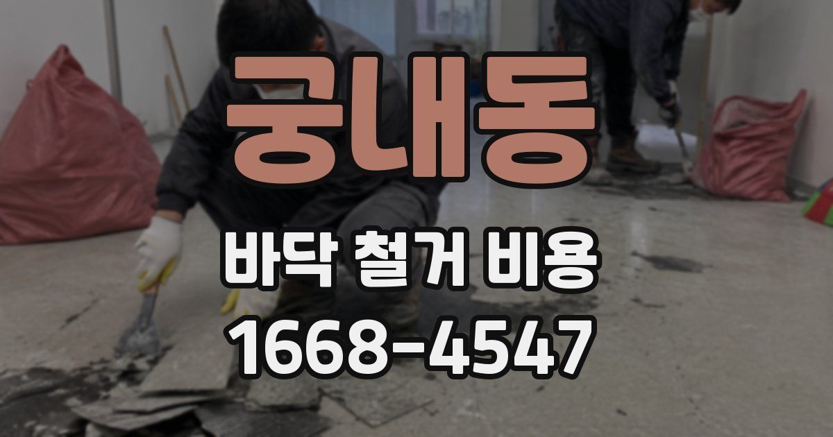 궁내동 바닥 철거 비용