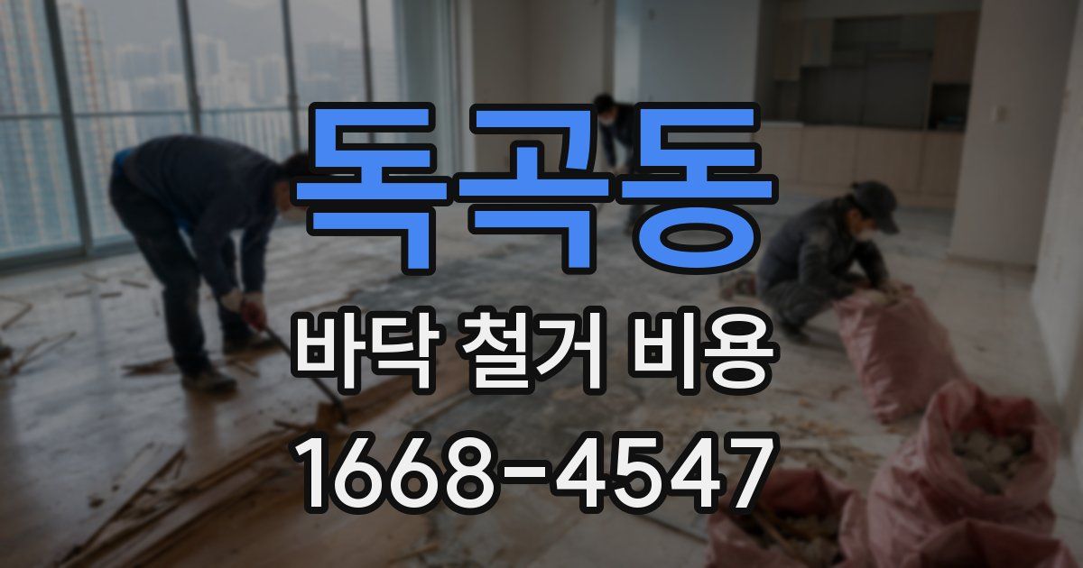 독곡동 바닥 철거 비용