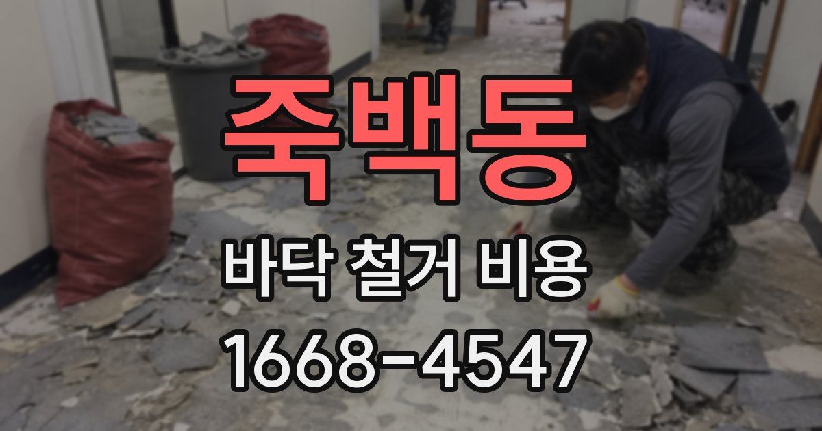 죽백동 바닥 철거 비용