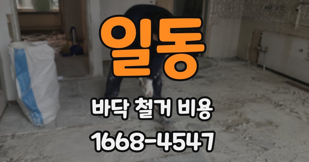 일동 바닥 철거 비용