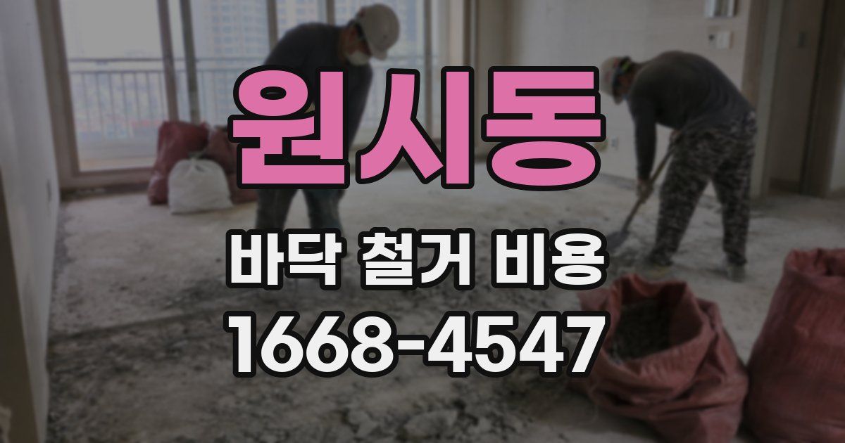 원시동 바닥 철거 비용