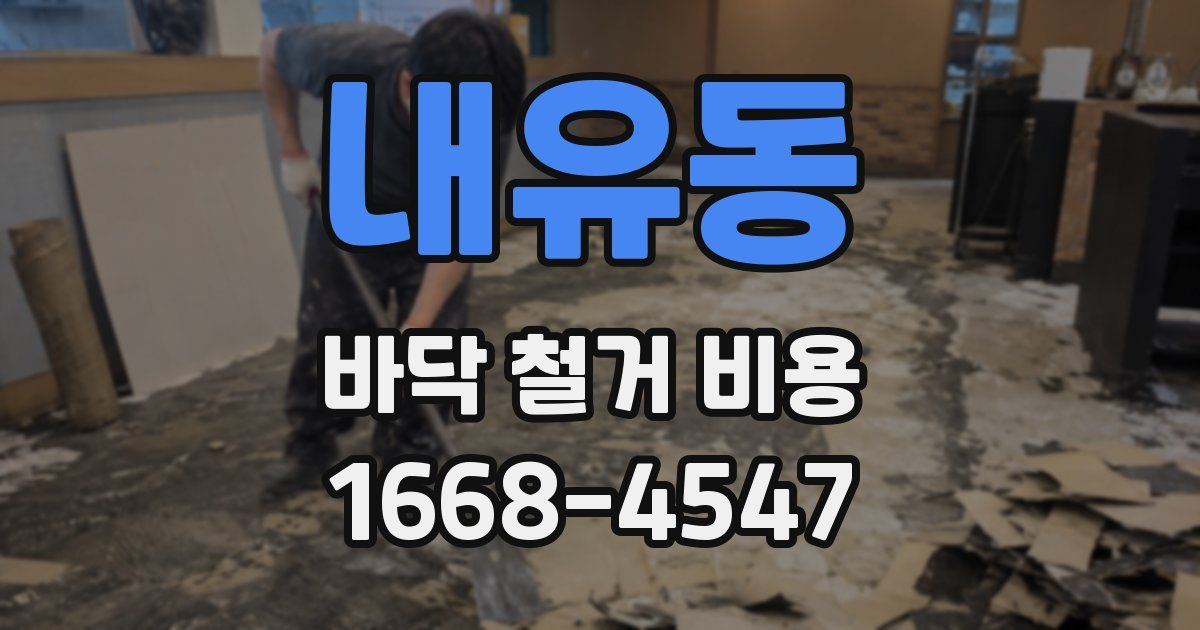 내유동 바닥 철거 비용