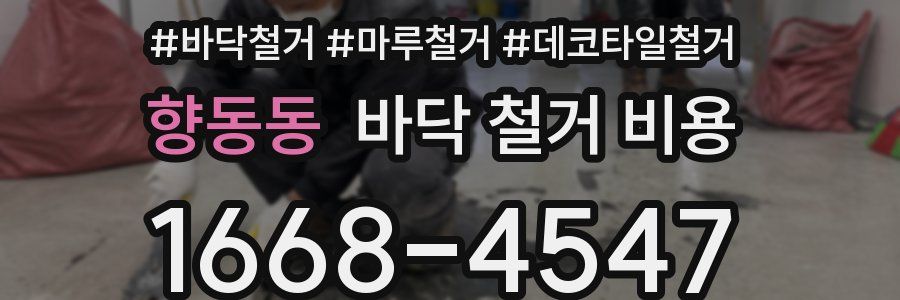 향동동 바닥 철거 비용