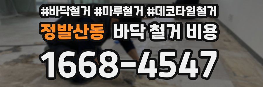 정발산동 바닥 철거 비용