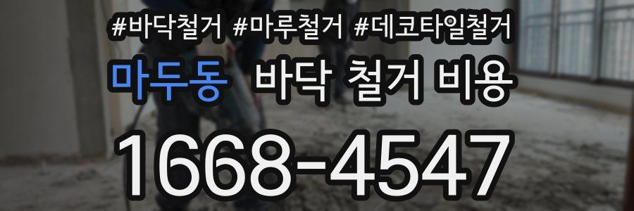 마두동 바닥 철거 비용