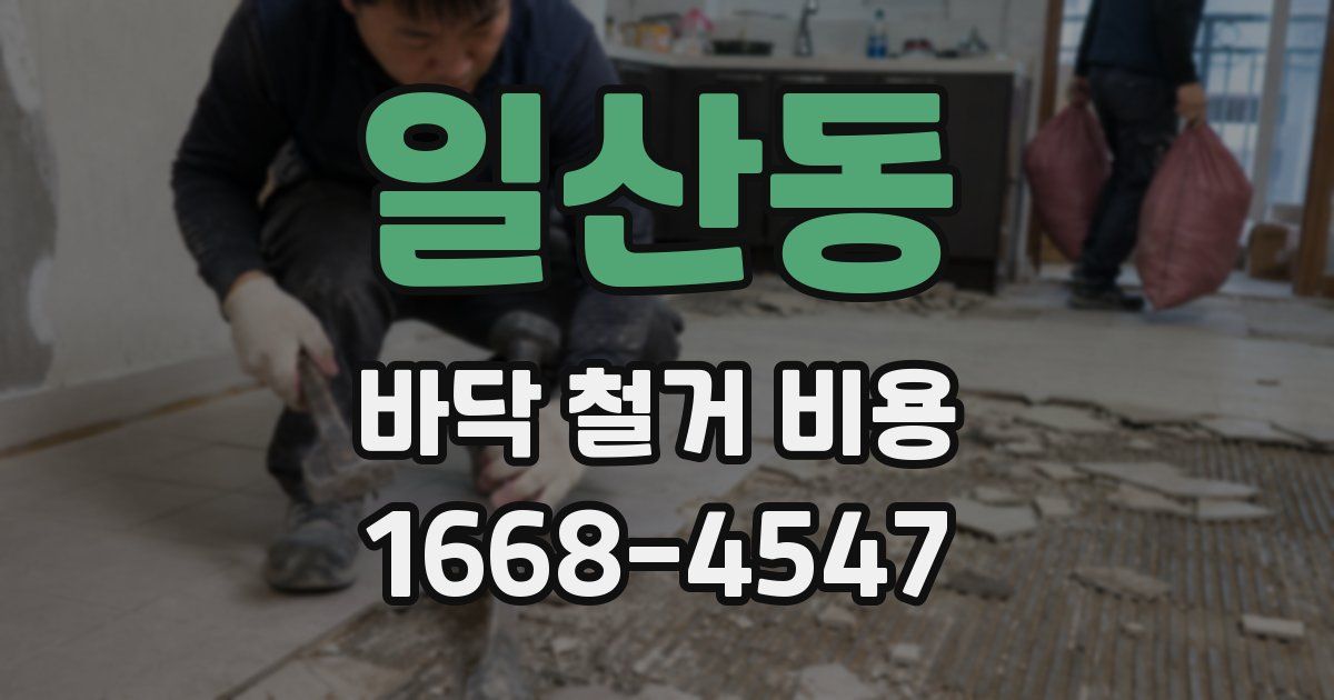 일산동 바닥 철거 비용