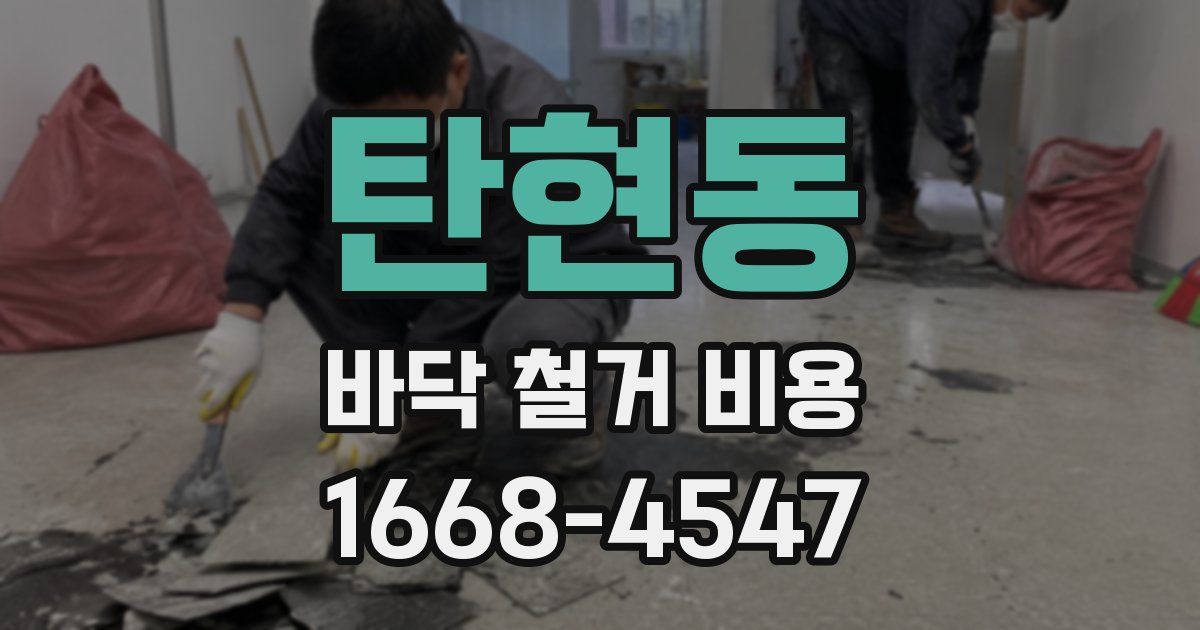 탄현동 바닥 철거 비용