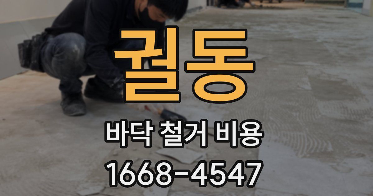 궐동 바닥 철거 비용
