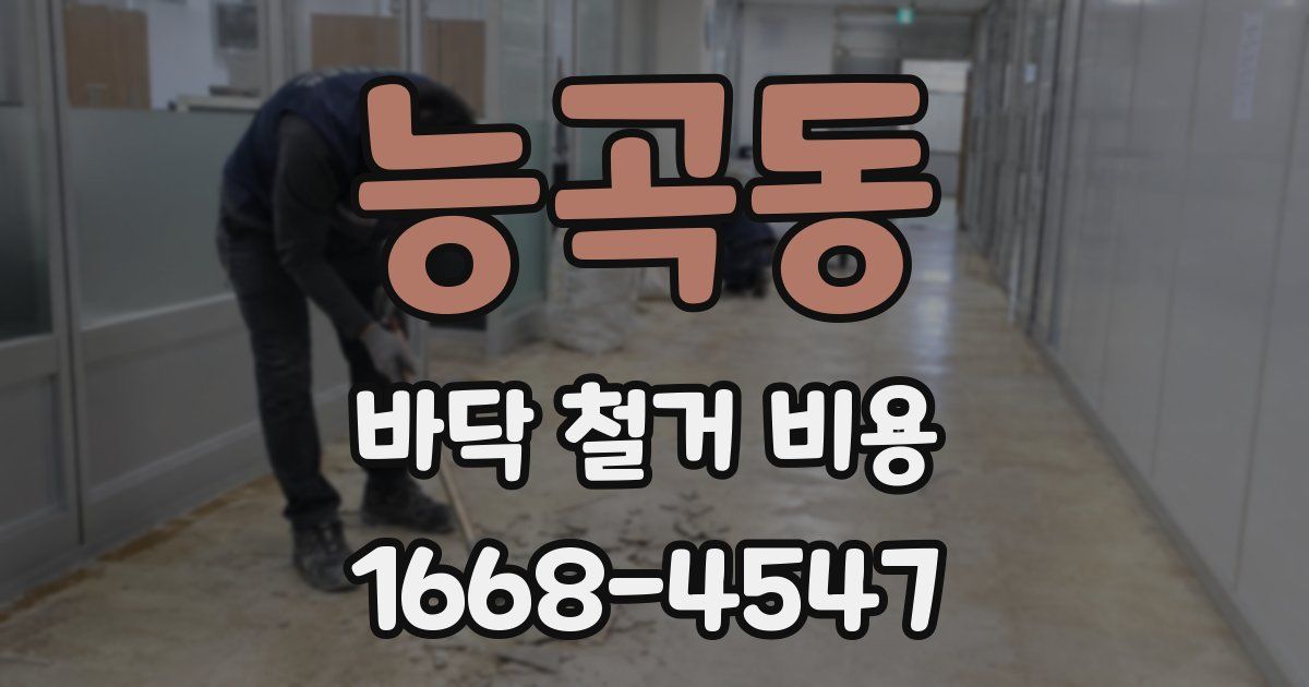 능곡동 바닥 철거 비용
