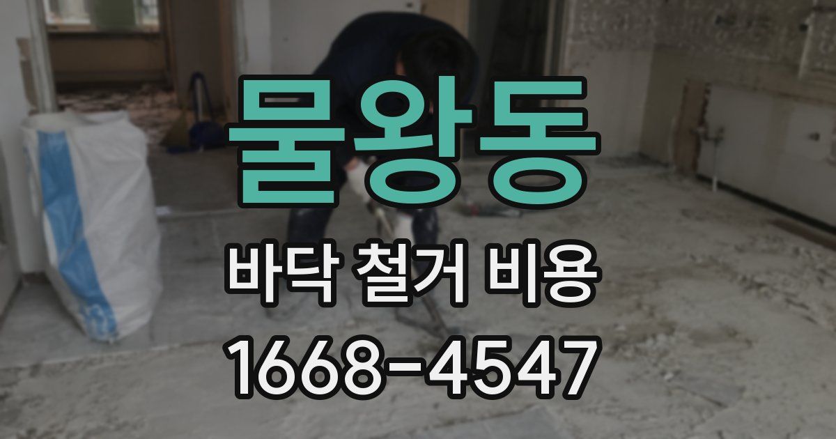 물왕동 바닥 철거 비용