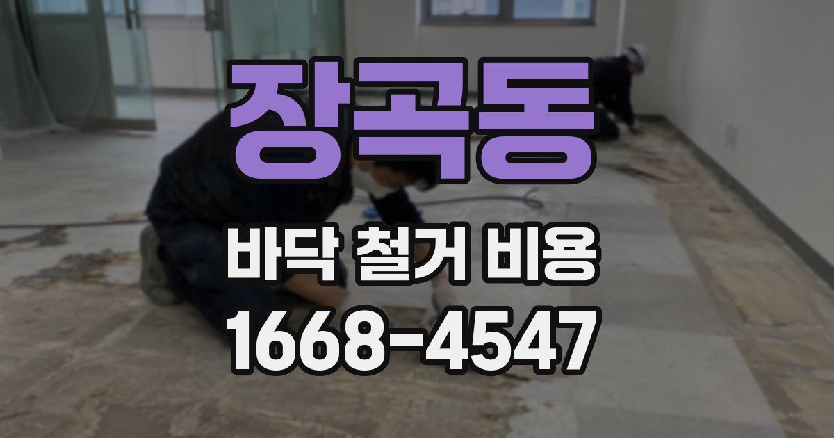장곡동 바닥 철거 비용