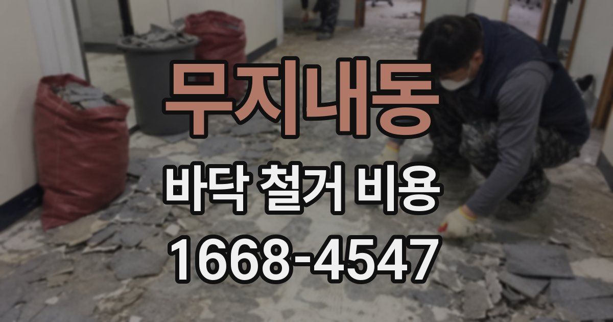 무지내동 바닥 철거 비용