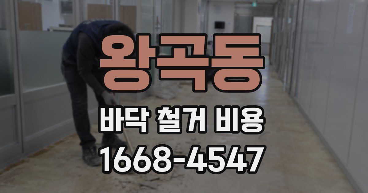 왕곡동 바닥 철거 비용