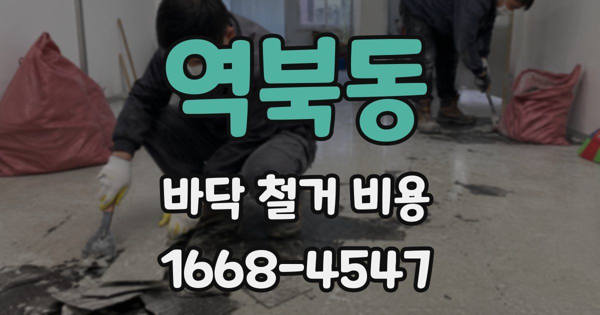 역북동 바닥 철거 비용