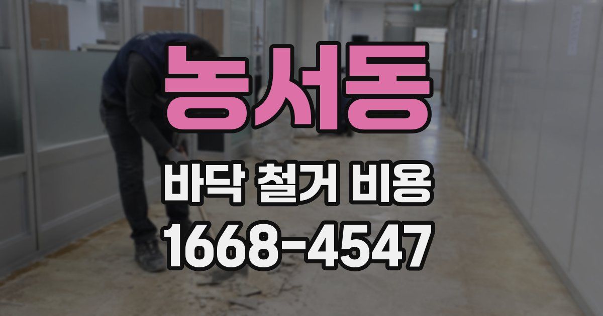 농서동 바닥 철거 비용