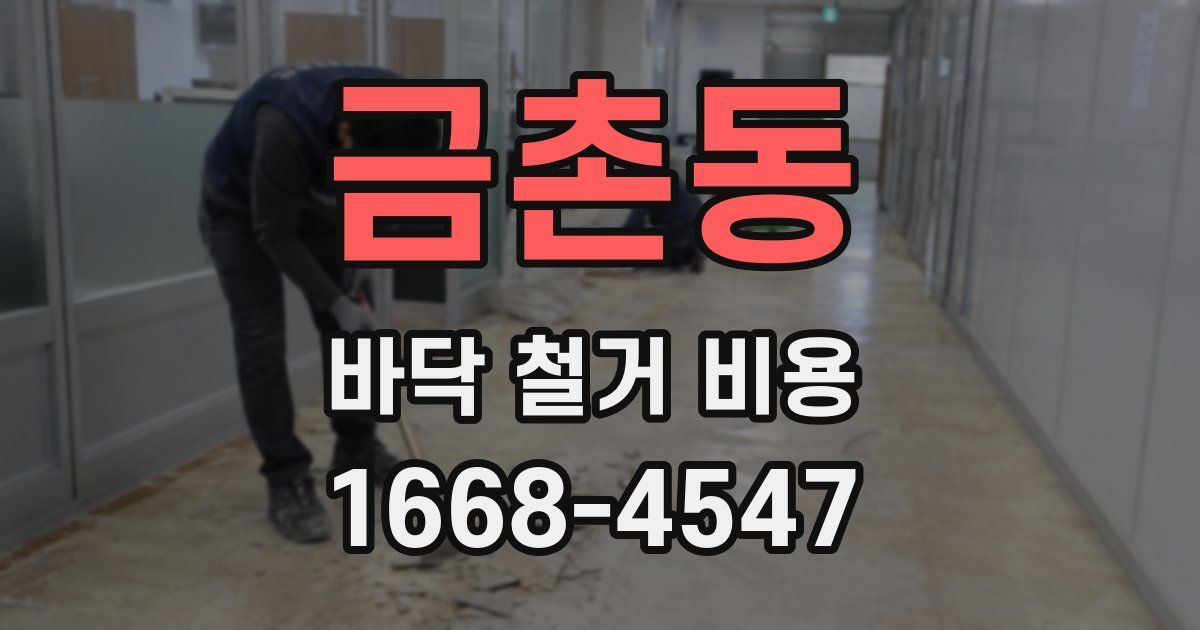 금촌동 바닥 철거 비용