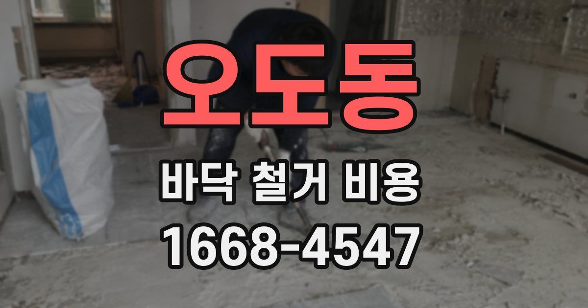 오도동 바닥 철거 비용