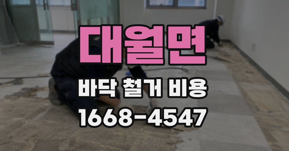 대월면 바닥 철거 비용