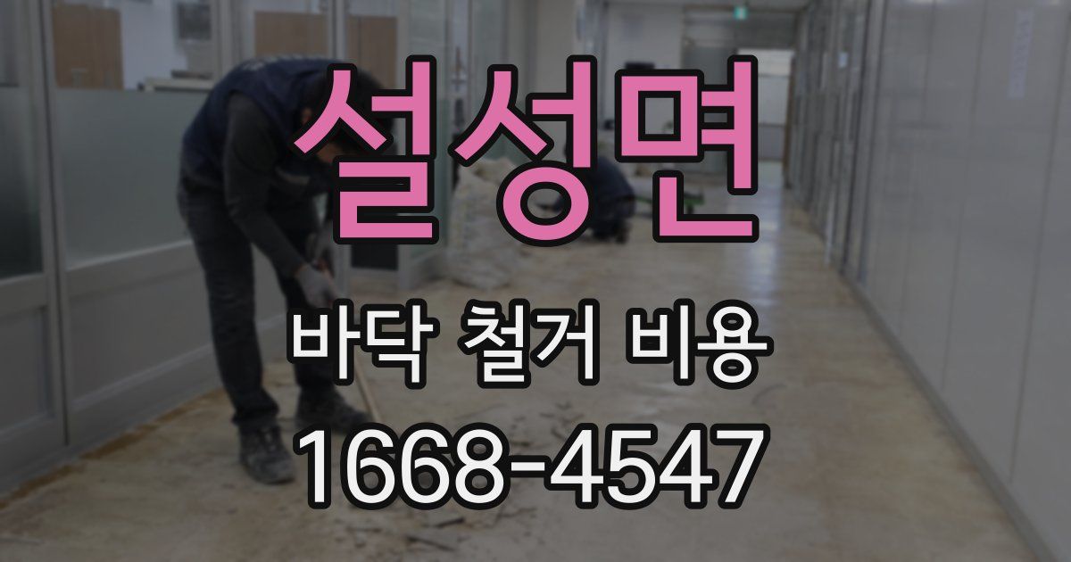 설성면 바닥 철거 비용