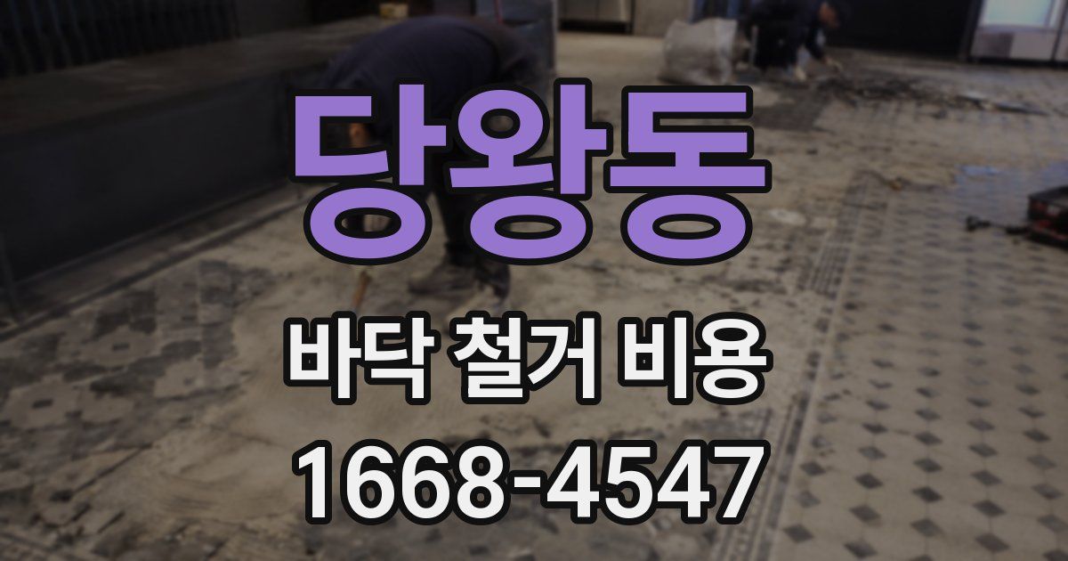 당왕동 바닥 철거 비용