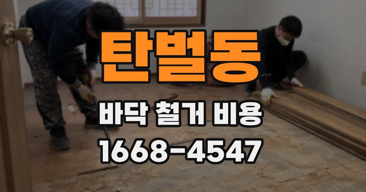탄벌동 바닥 철거 비용