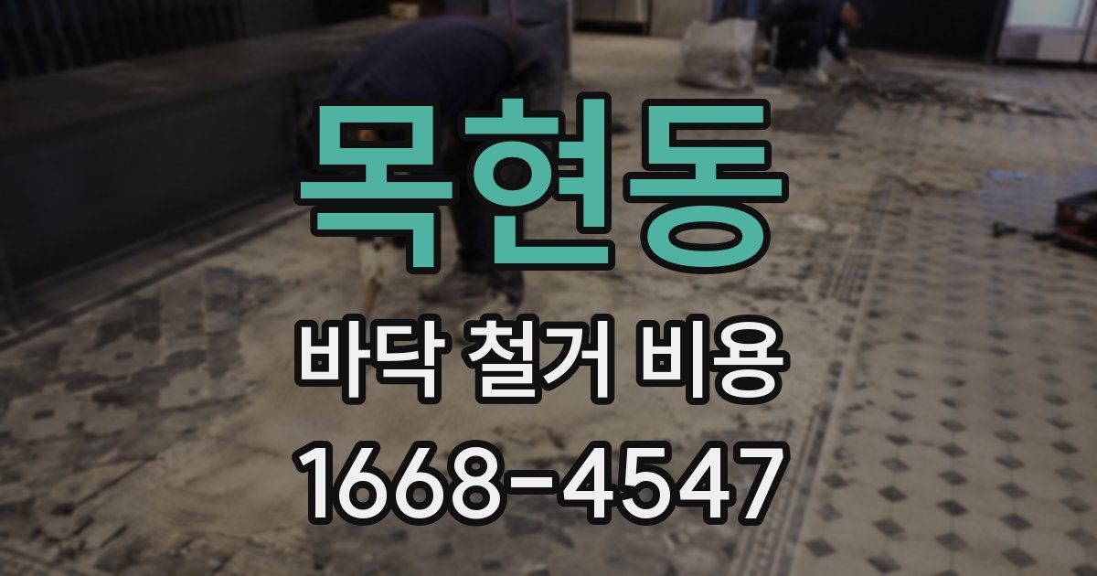 목현동 바닥 철거 비용