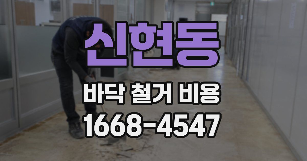 신현동 바닥 철거 비용