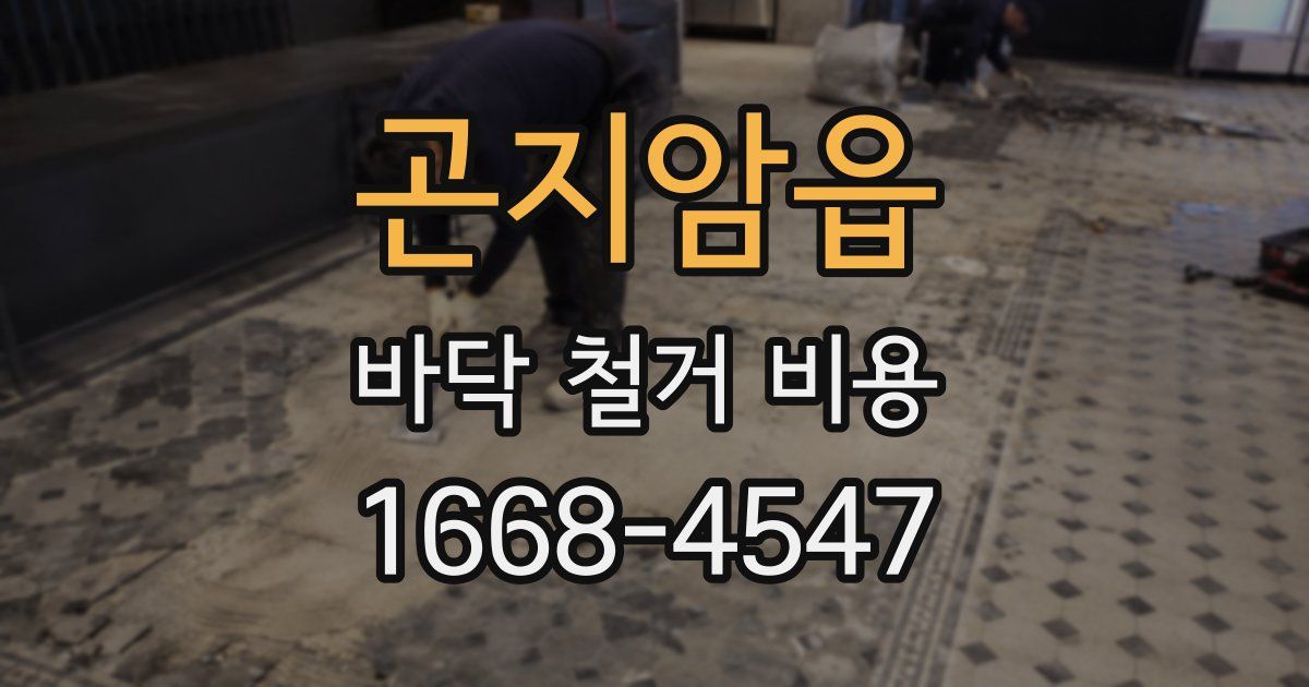 곤지암읍 바닥 철거 비용