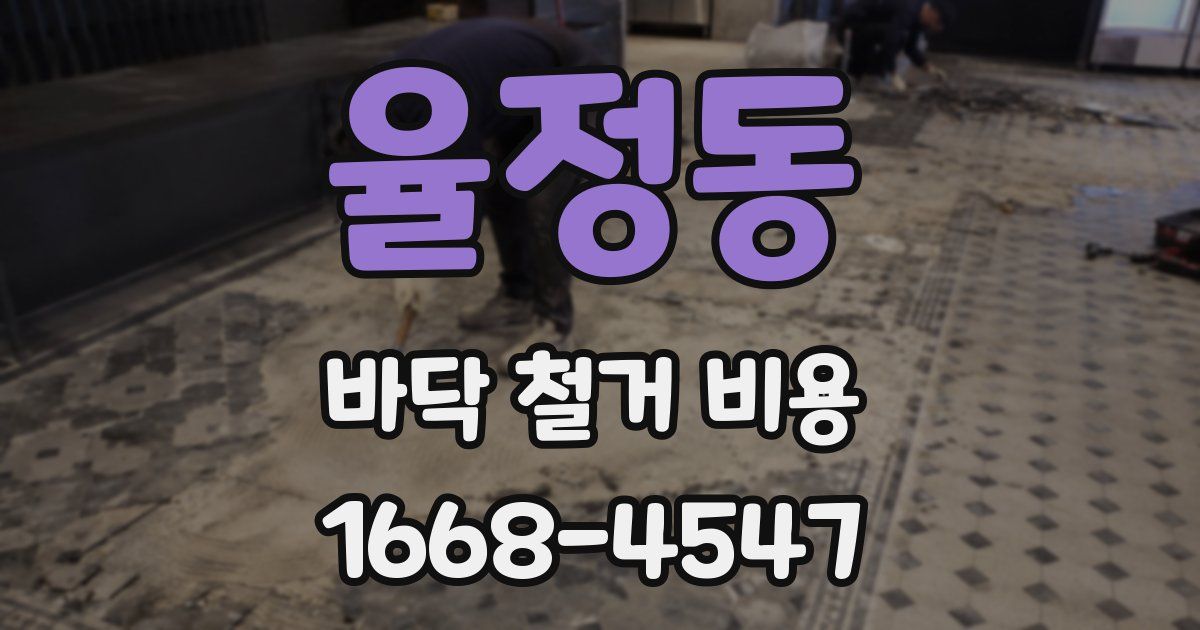 율정동 바닥 철거 비용