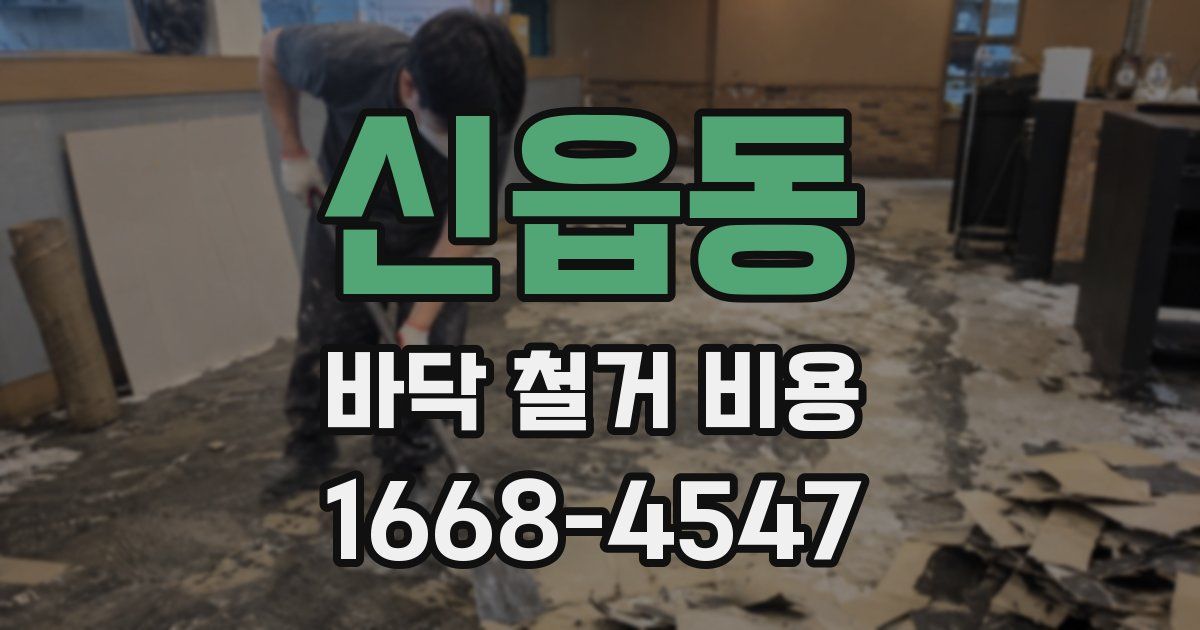 신읍동 바닥 철거 비용