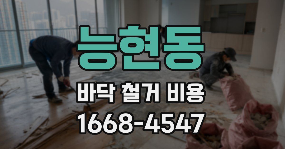 능현동 바닥 철거 비용