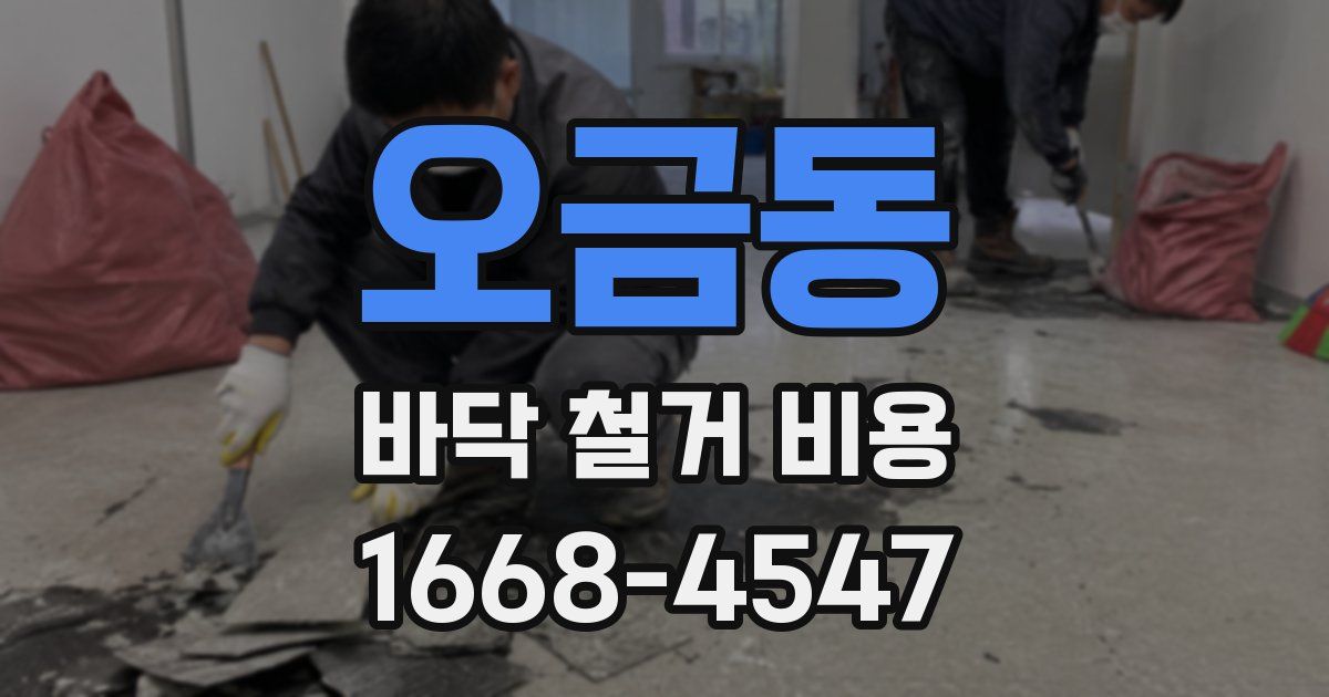 오금동 바닥 철거 비용