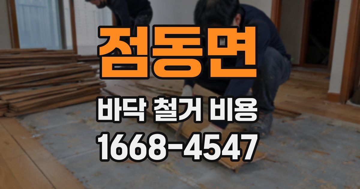 점동면 바닥 철거 비용