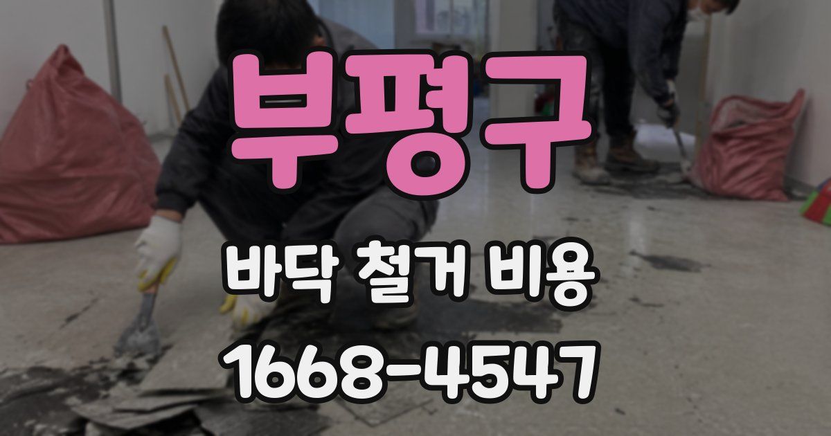 부평구 바닥 철거 비용