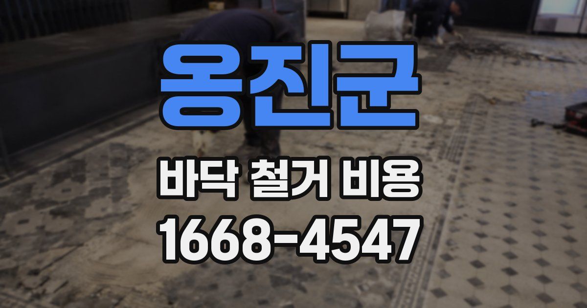 옹진군 바닥 철거 비용