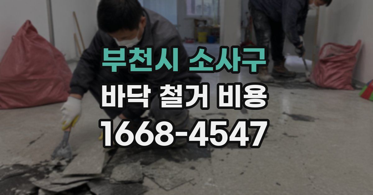 부천시 소사구 바닥 철거 비용